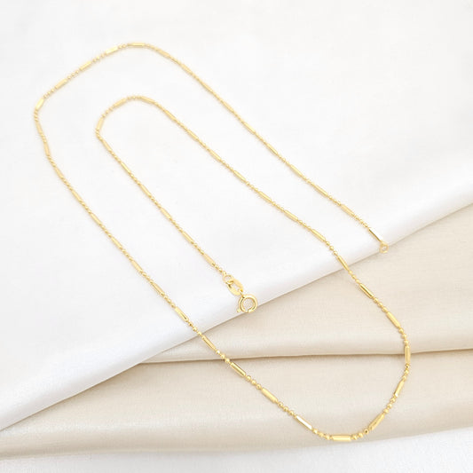 CADENA CANUTILLO MILITAR 65CMS LAM 18K-44828