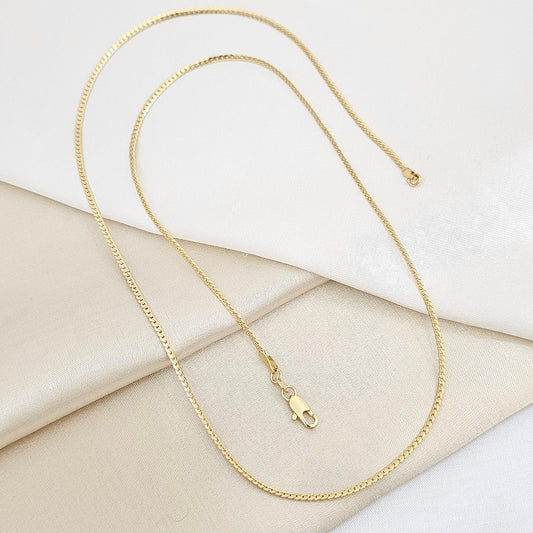 CADENA SERPIENTE PLANA FINITA 65CMS LAM18K B/40058