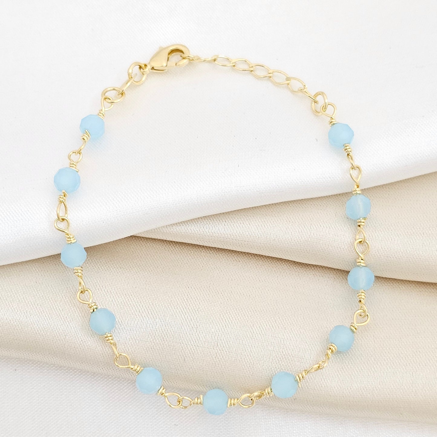 PULSERA BLUE DREAM 16 CMS + EXTENSOR LAM 18K RF B/54071