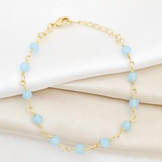 PULSERA BLUE DREAM 16 CMS + EXTENSOR LAM 18K RF B/54071