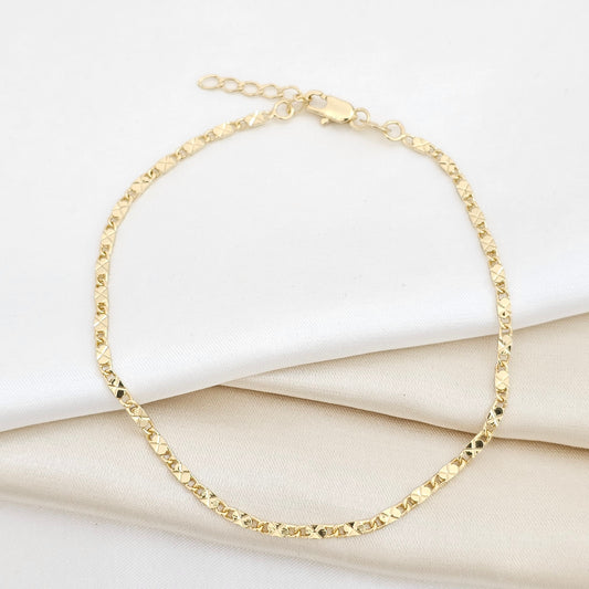 TOBILLERA DESTELLOS 24.5CM 2.5CM LAM18K-54754