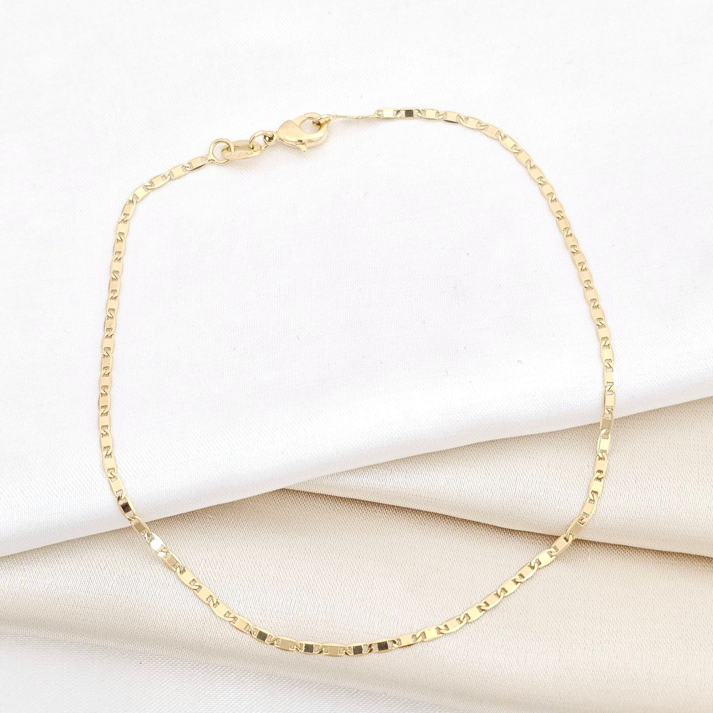 TOBILLERA DELGADA PLANA LISA 24.5CM LAM 18K-54294