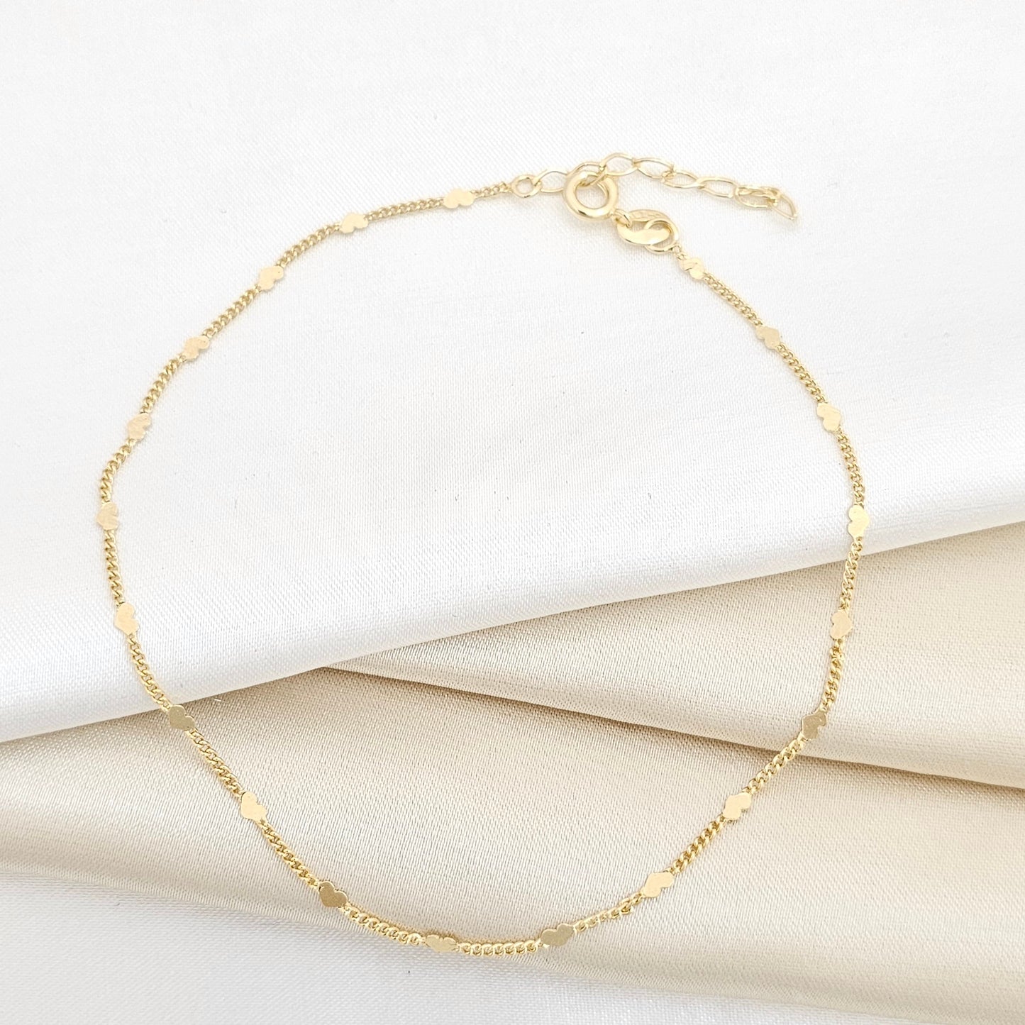 TOBILLERA CUBANA LOVE EXT 23CMS LAM18K-54019