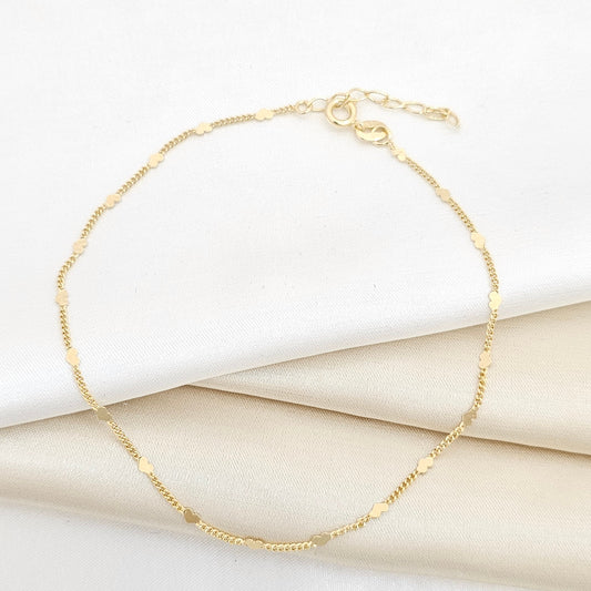 TOBILLERA CUBANA LOVE EXT 23CMS LAM18K-54019