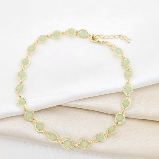 TOBILLERA SWEET LEMON 23 CMS + EXTENSOR LAM 18K RF B/54109
