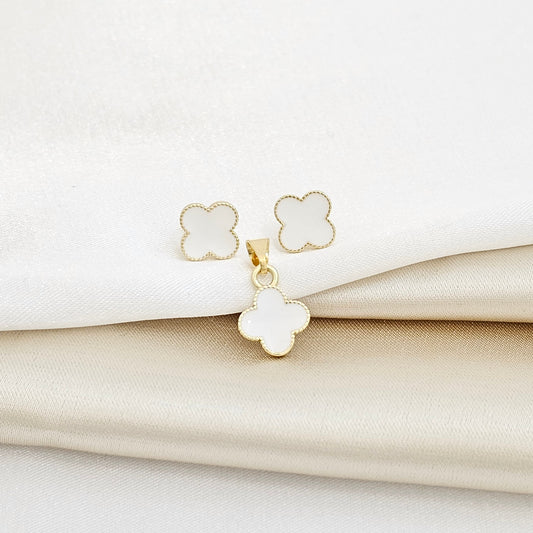 CONJUNTO CLOVER BLANCO 1 CM RF B/63002