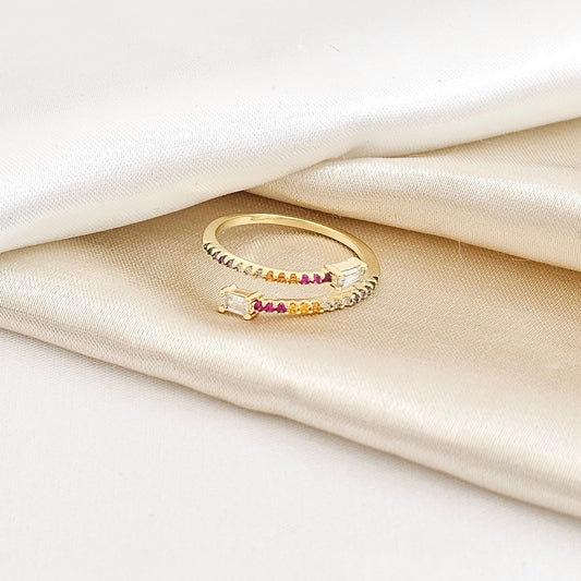 ANILLO SUNRISES AJUSTABLE LAM 18K RF B/13030