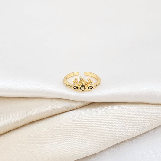 ANILLO GREEN BLOOM AJUSTABLE + EMPAQUE LAM 18K B/13049