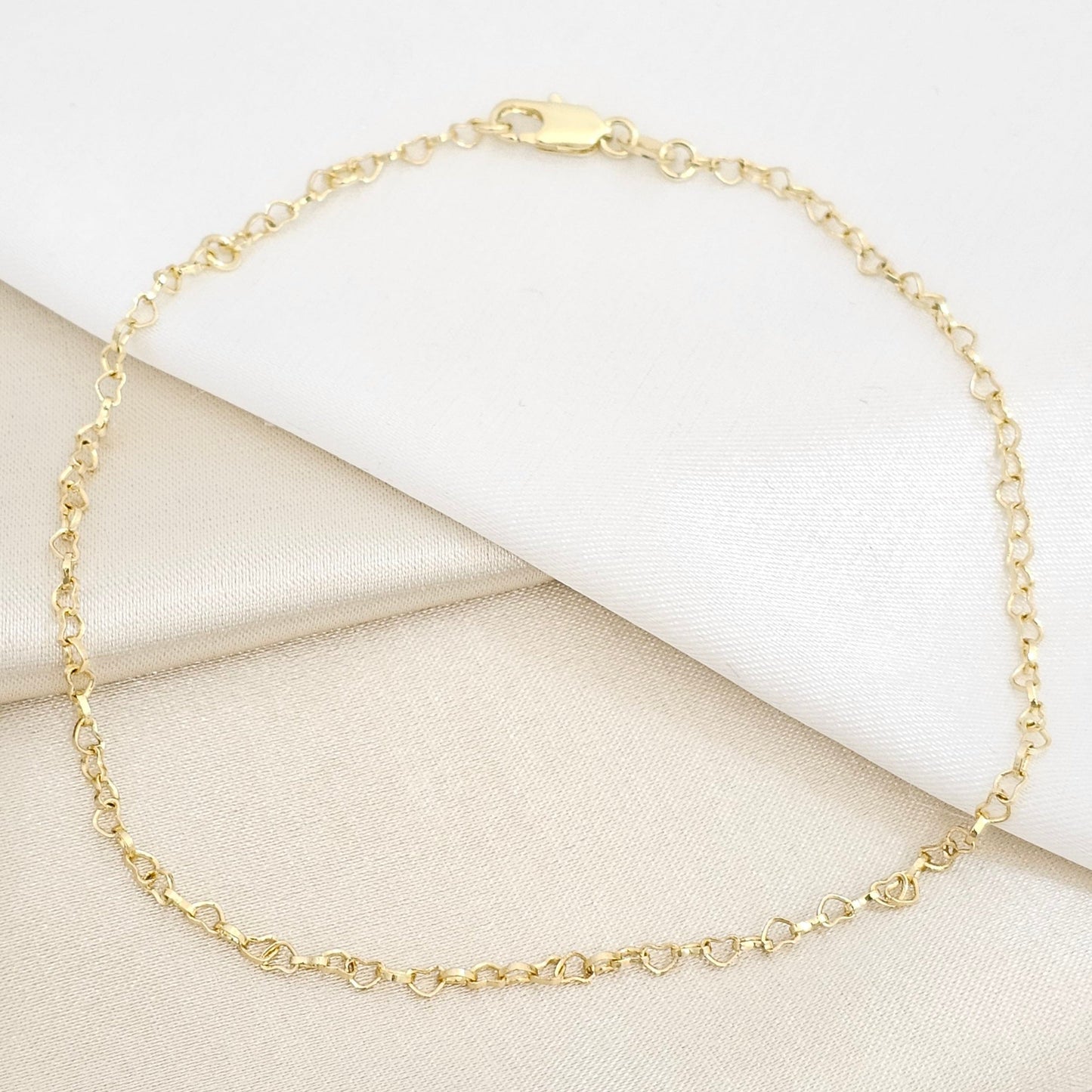 TOBILLERA COEUR LAM 18K B/50029
