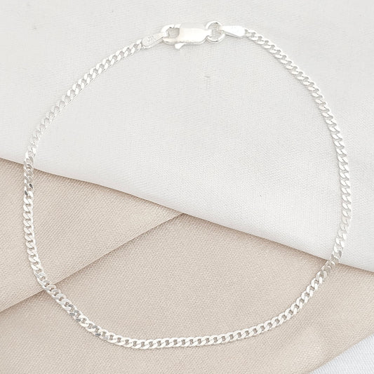 PULSERA CUBANA 1.9 MM 19.5 CMS PLATA B/S/55112/CONT