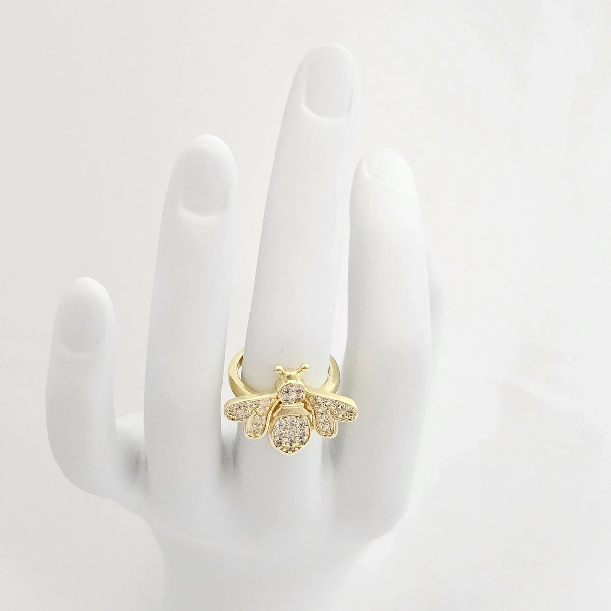 Anillo Abeja Reina Circones Dorado Rf K6523