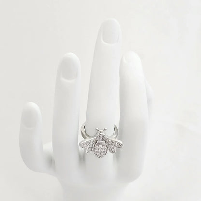 Anillo Abeja Reina Circones Plateado Rf K6524