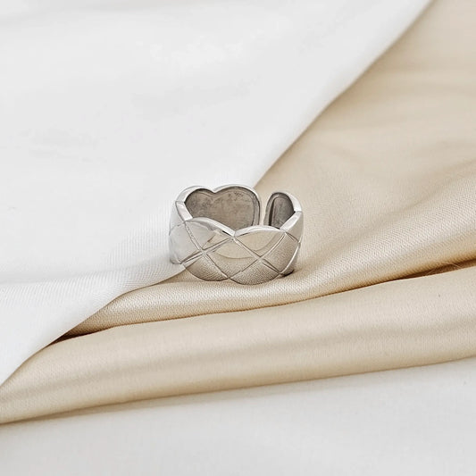 Anillo Ajustable Plateado Rf K1303