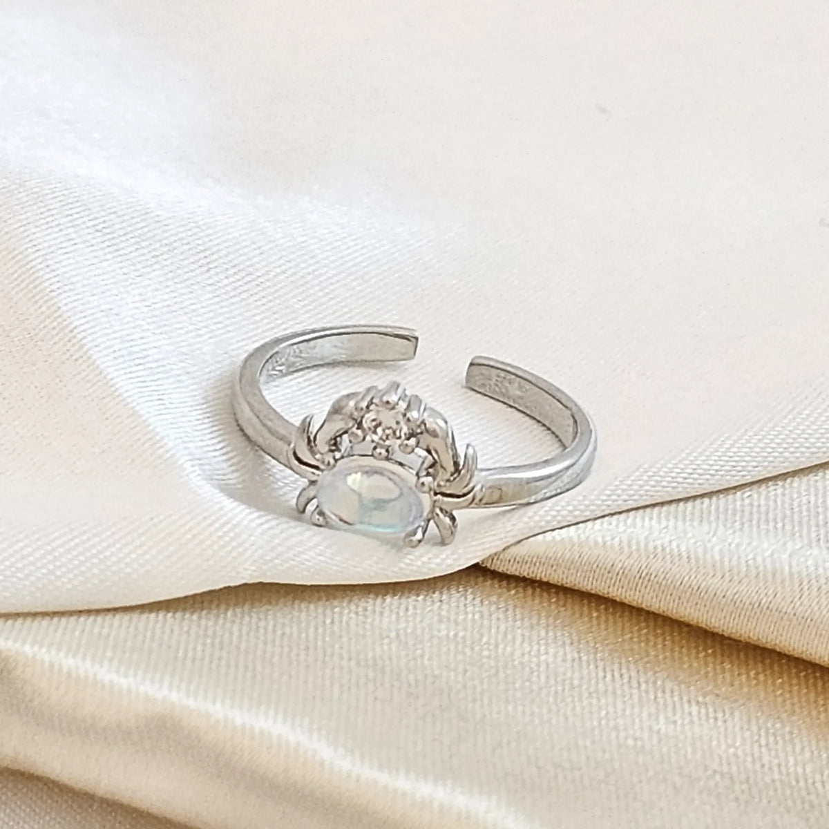 Anillo Cangrejo Plateado
