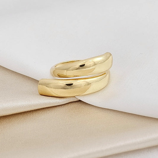 Anillo Doble Dama Dorado Rf K4052