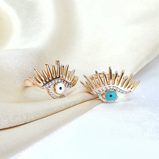 Anillo Dorado Piedra Mujer Rf 117