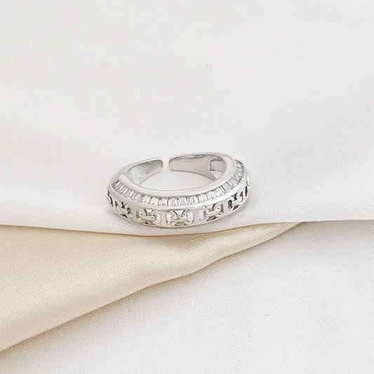 Anillo Gc Circones Plateado Rf K2466