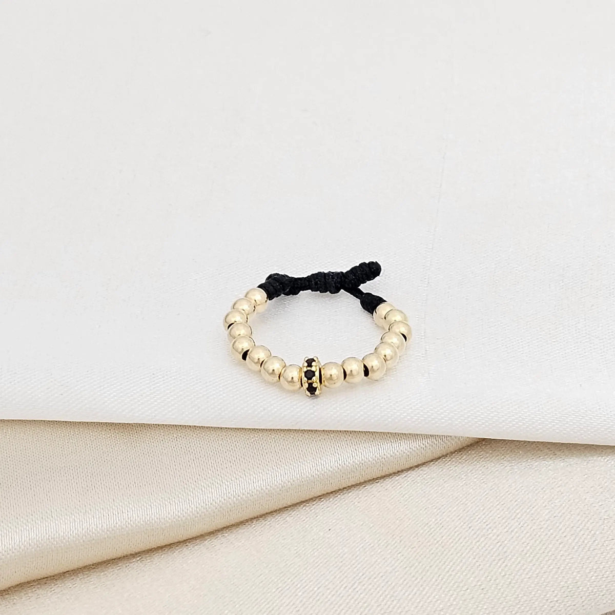 Anillo Gold # 3 Circonia Negro