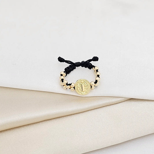 Anillo Gold Herraje San Benito Negra