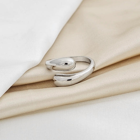 Anillo Liso Plateado Rf K1297