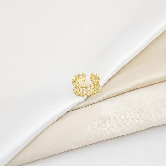 Anillo Liso Rombo Elegante Dorado Rf K5999