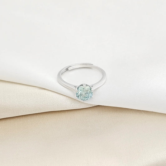 Anillo Solitario Aurora Mt 6P Ajustable Plata 925 B/S/14023