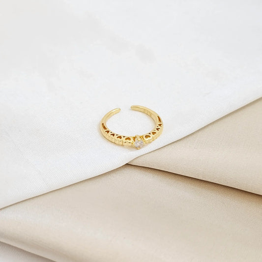 Anillo Sparkle Ajustable Lam 18K Rf 13048