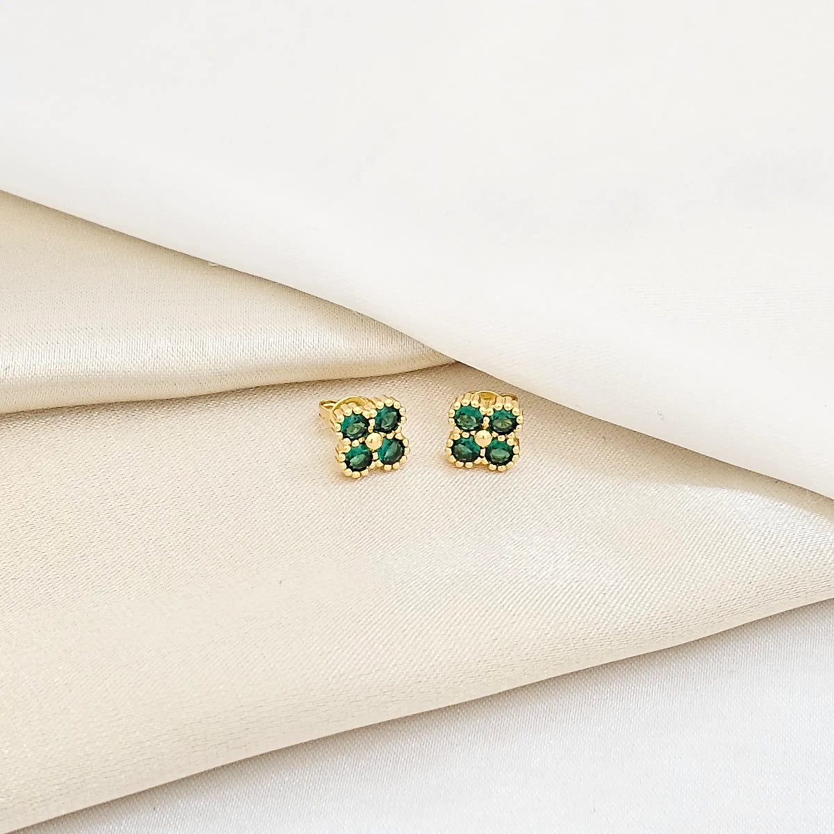 Aretas Topo Clover Motif Lam 18K B/34278-Verde