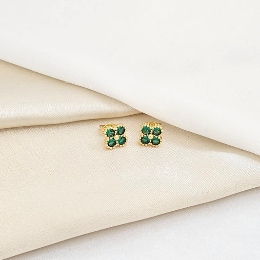 Aretas Topo Clover Motif Lam 18K B/34278-Verde