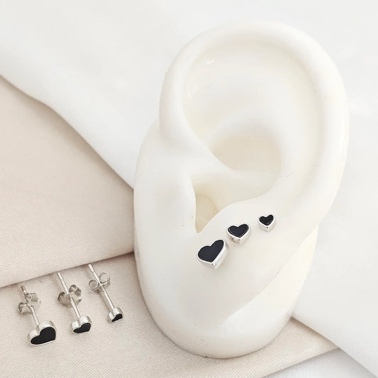 Aretas Topo Set Cuore Onix Plata B/S/30112/Cont