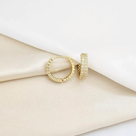 Arete Candonga Twin Crystal 20Mm Lam 18K B/30019