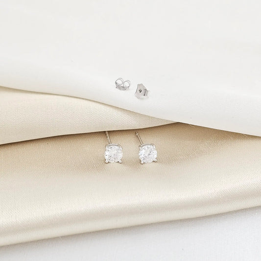 Arete Topo Crystal Bold 5Mm Plata 925 S/30001/Cont