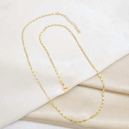 Cadena Candados Diamantados Con Extensor Dorado Rf K7560