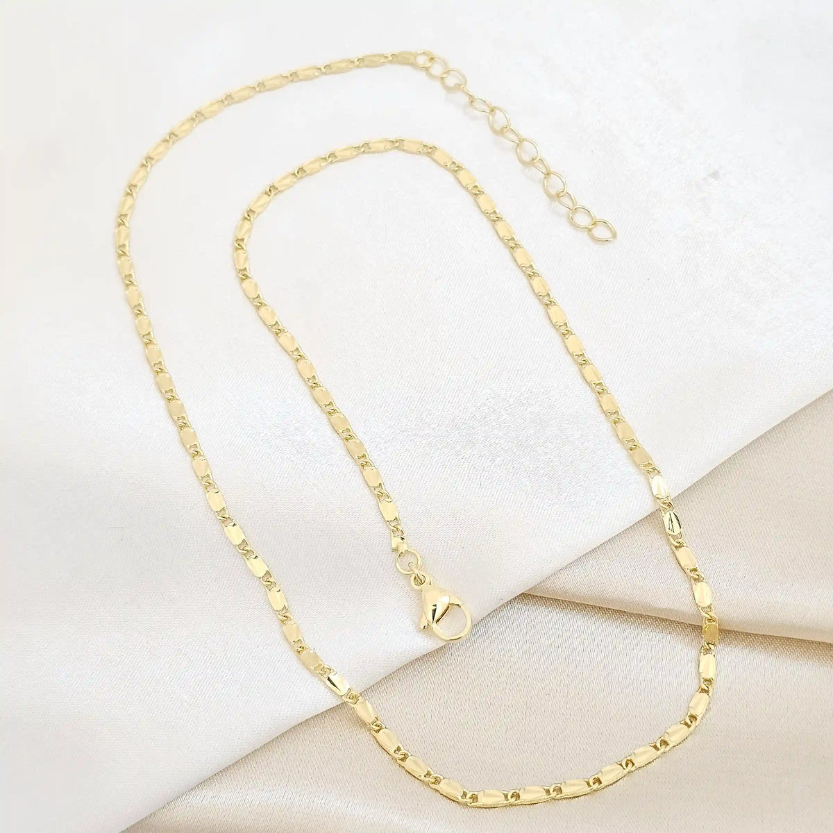Cadena Candados Elegantes 50Cm Con Extensor Dorado Rf K7567