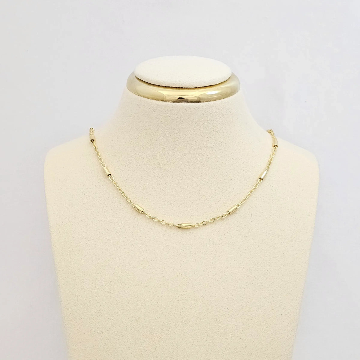 Cadena Canutillo Y Aros Pequeños Extensor Dorado Rf K7526