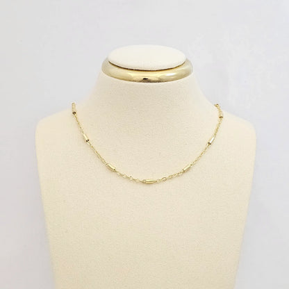Cadena Canutillo Y Aros Pequeños Extensor Dorado Rf K7526