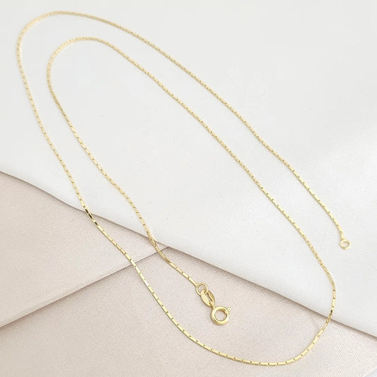 Cadena Cordon Cuadrado 1Mm 65Cms Lam18K - 43028