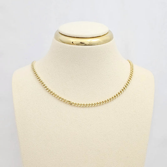 Cadena Cubana 3Mm Con Extensor Dorado Rf K6747
