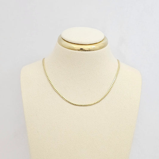 Cadena Cubana Plana 2Mm Con Extensor Dorado Rf K7522
