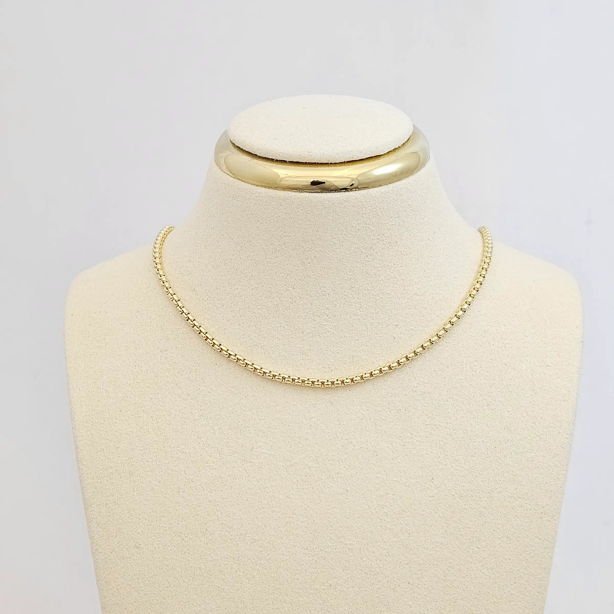 Cadena Cubos 2Mm Con Extensor Dorado Rf K7564