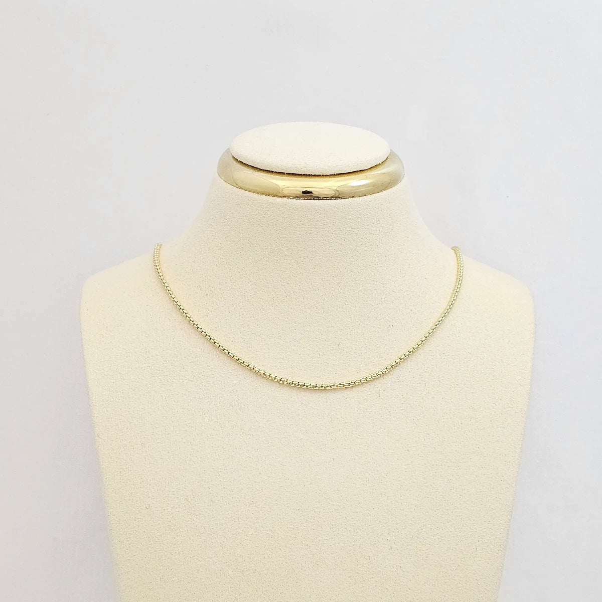 Cadena Cubos Enlazados 3Mm Con Extensor Dorado Rf K7525