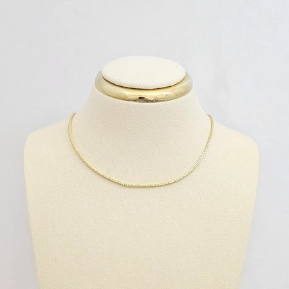 Cadena Elegante Cuadrada Con Extensor Dorado Rf K7523
