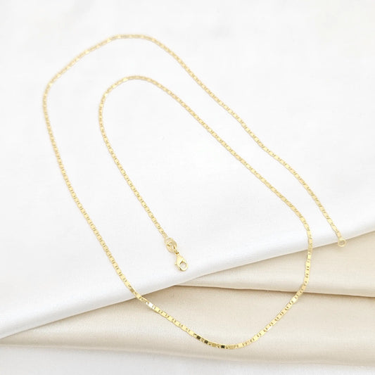 Cadena Escalera Delgada Plana Lisa 65Cm Lam18K-44293