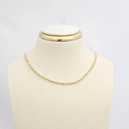 Cadena Esferas 3Mm Con Extensor Dorado Rf K6551