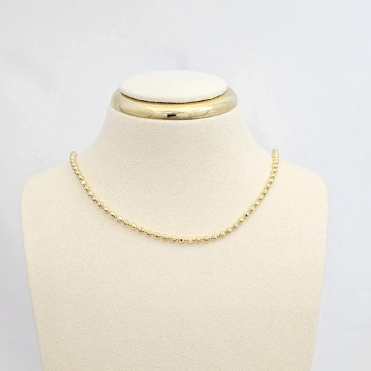 Cadena Esferas 3Mm Con Extensor Dorado Rf K6551