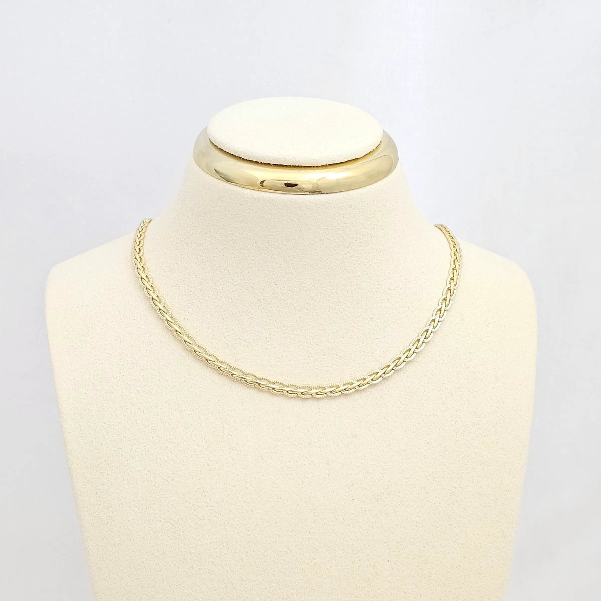 Cadena Eslabon Con Extensor Dorado Rf K4528
