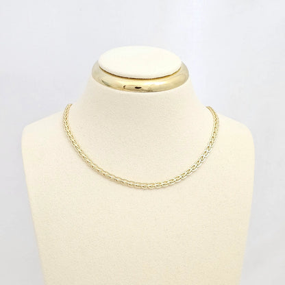 Cadena Eslabon Con Extensor Dorado Rf K4528