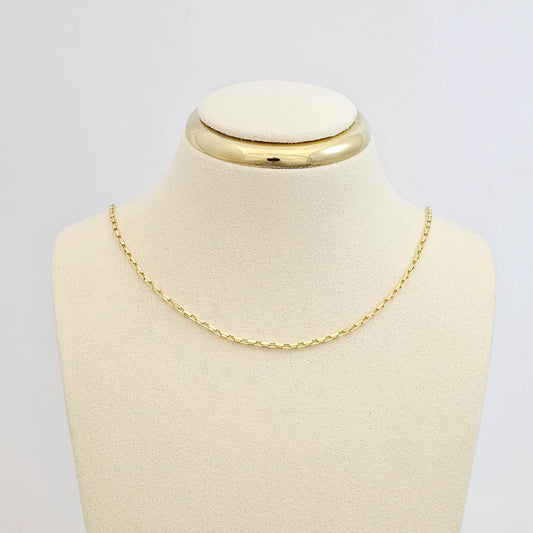 Cadena Mini Cuadros 1Mm Con Extensor Dorado Rf K7566