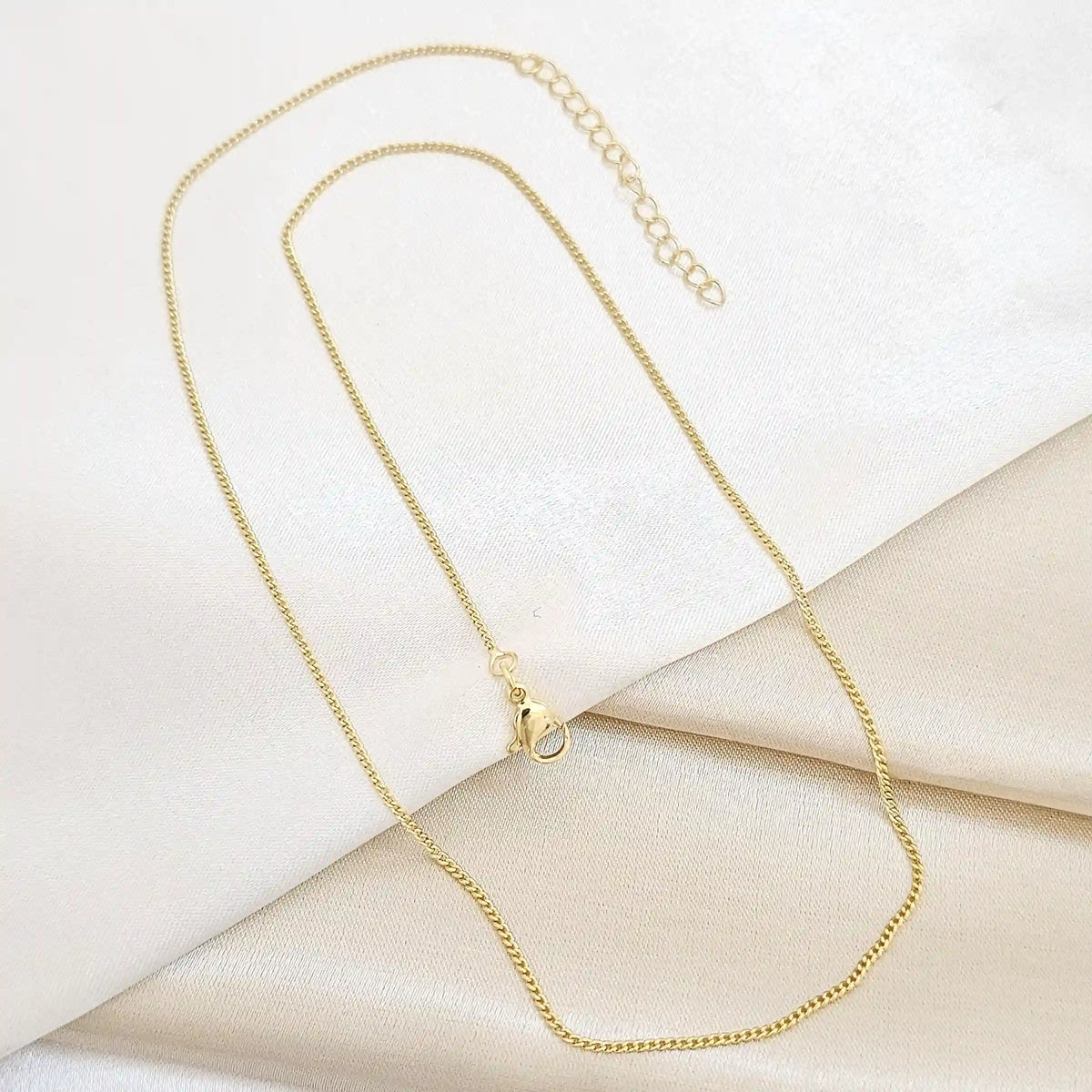 Cadena Mini Cubana 50Cm Con Extensor Dorado Rf K7558
