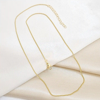 Cadena Mini Cubana 50Cm Con Extensor Dorado Rf K7558
